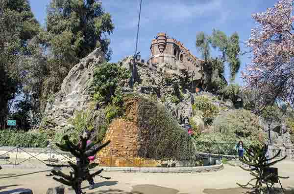 119 - Chile - Santiago de Chile - cerro Santa Lucia - castillo Hidalgo